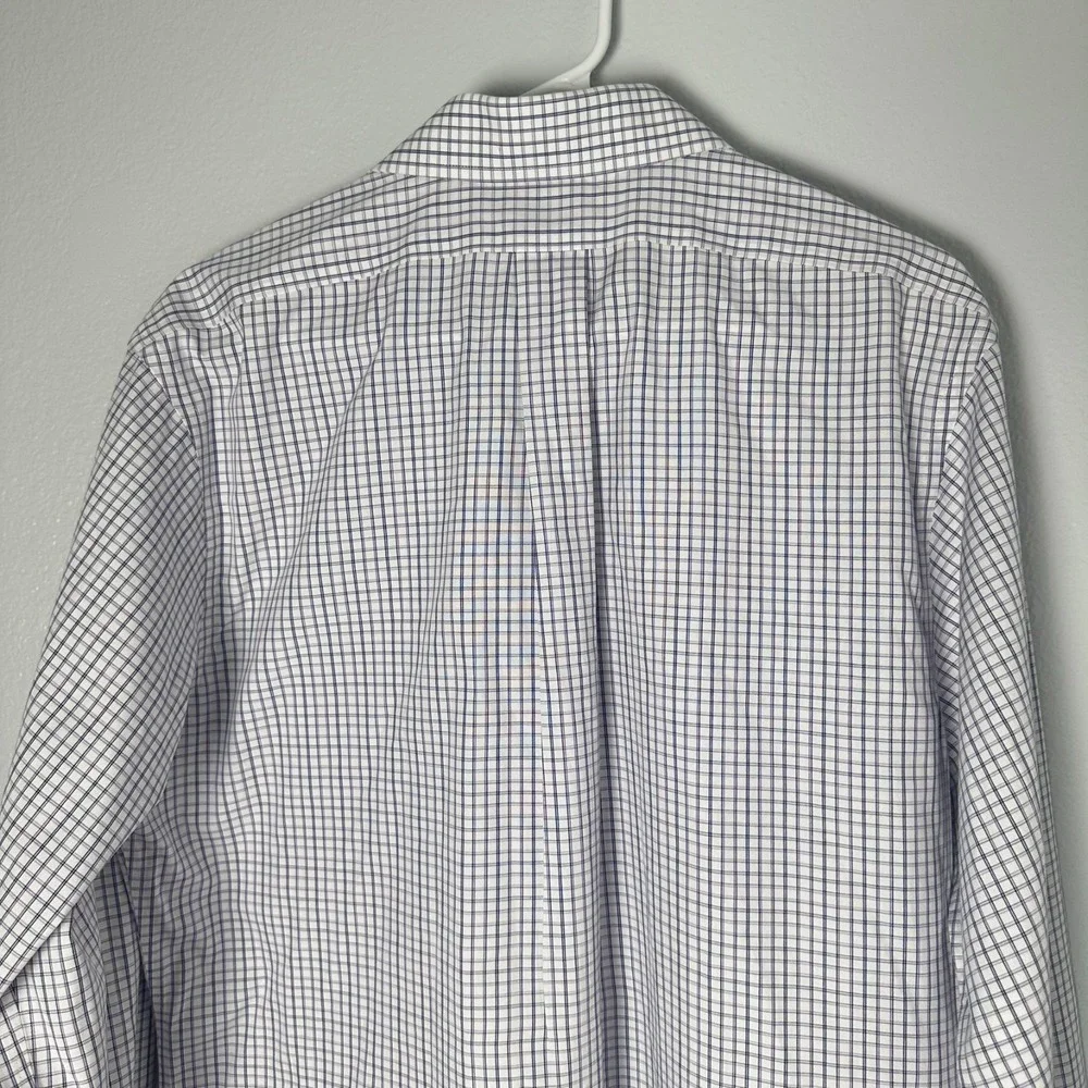 Brooks Brothers Mens-16-34 Regent‎ Dress Shirt Blue Plaid  Non Iron Cotton